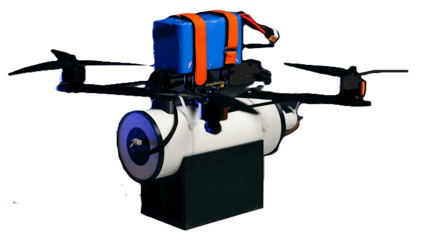 БпЛА мультироторного типу (FPV) NOMAD 10 PLUS15'' ROBOTEKHNIKA + (15 км) котушка з оптоволокном + станція управління FPV Дроном з оптоволокном (АнтиРЕБ)